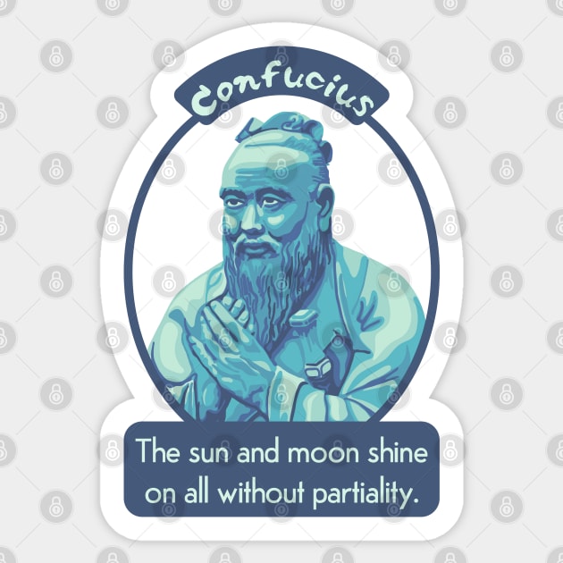 Confucius Portrait and Quote Sticker by Slightly Unhinged